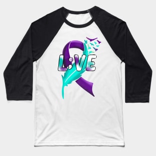 Suicide Awareness Semicolon Live L;ive Baseball T-Shirt